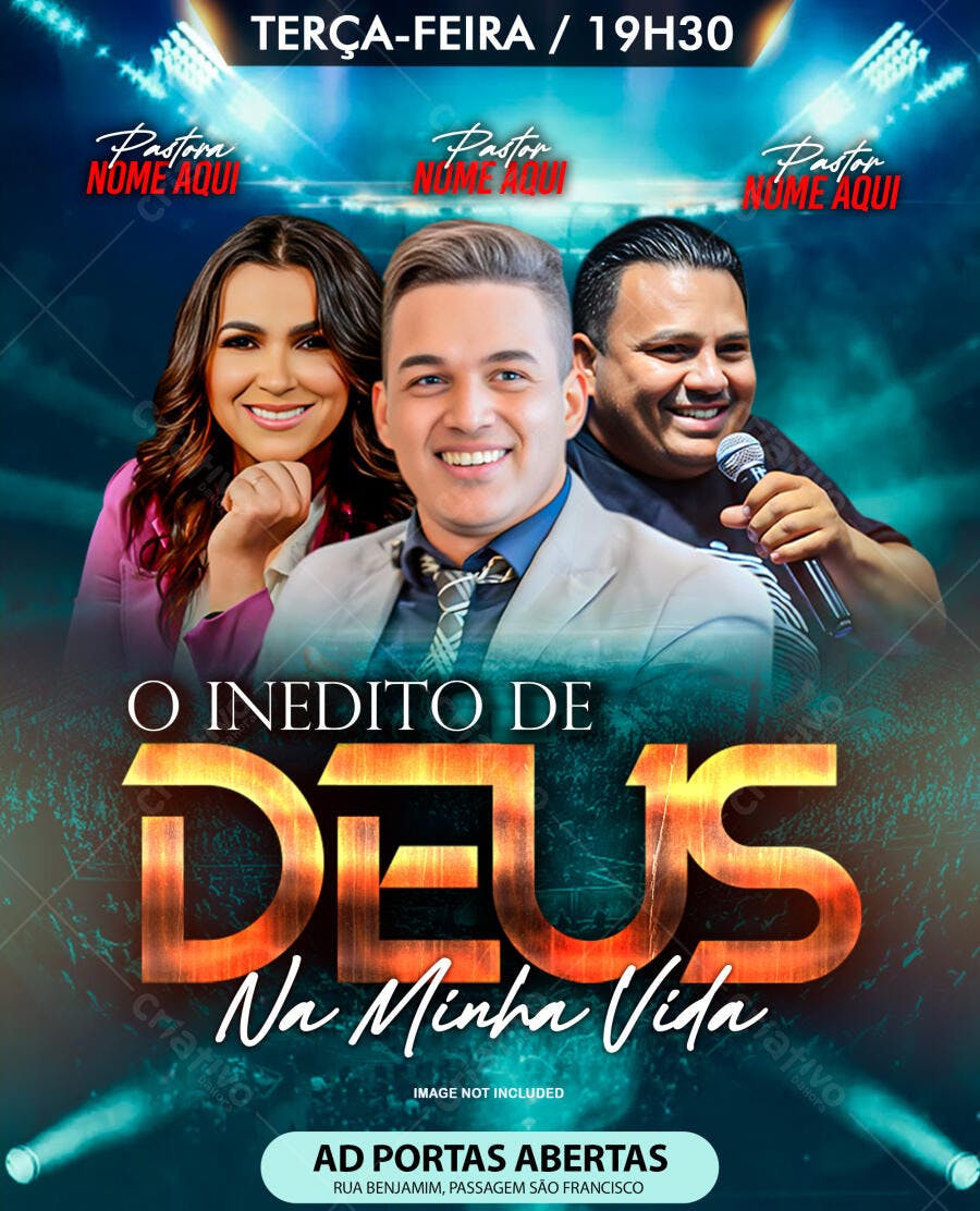 Flyer Igreja Terça-Feira PSD Editável