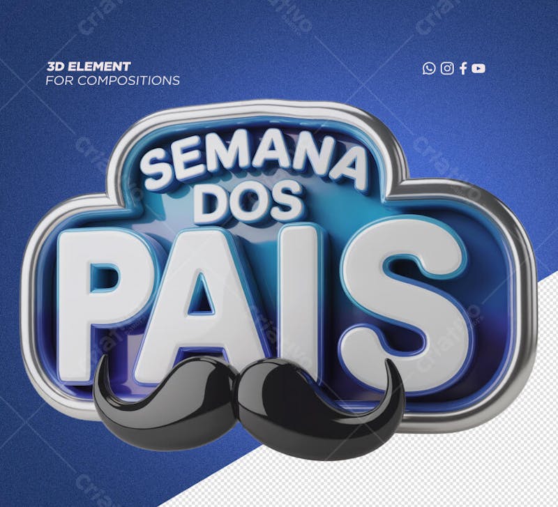 SELO 3D DIA DOS PAIS 14