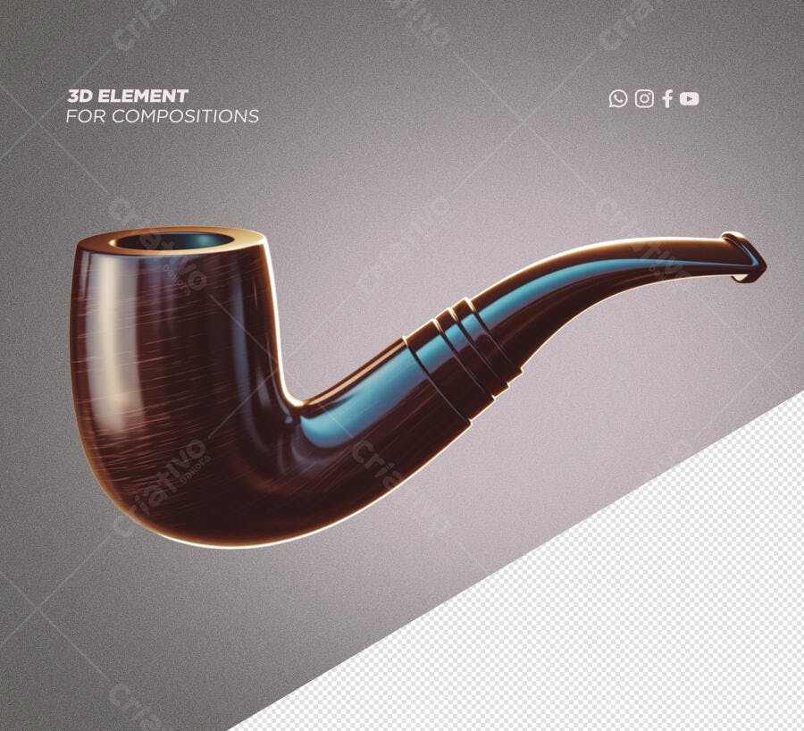 Selo 3D decorativo marrom e azul escuro