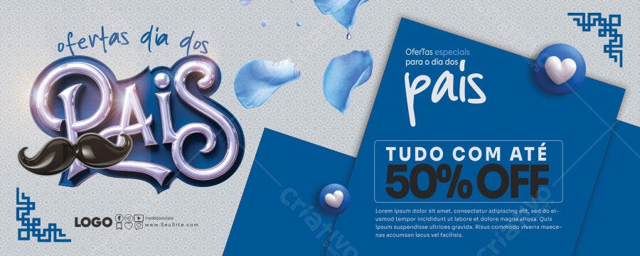 Banner Dia dos Pais PSD Editável
