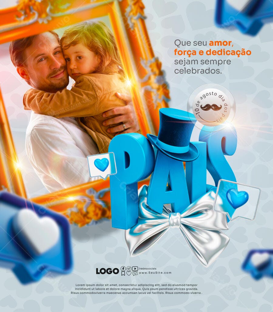 Flyer Dia dos Pais PSD Editável