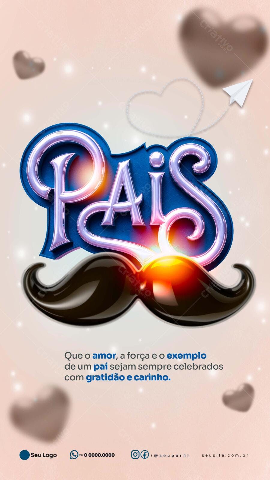 Flyer Dia dos Pais PSD Editável