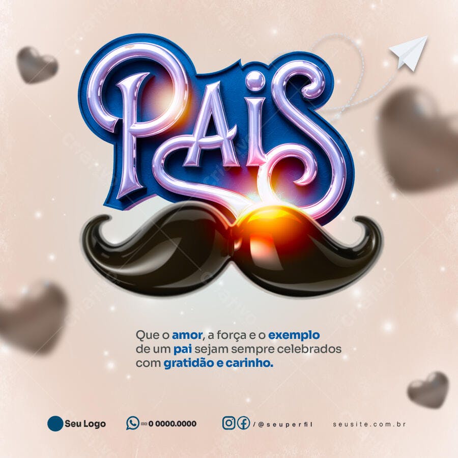 Flyer Dia dos Pais PSD Editável