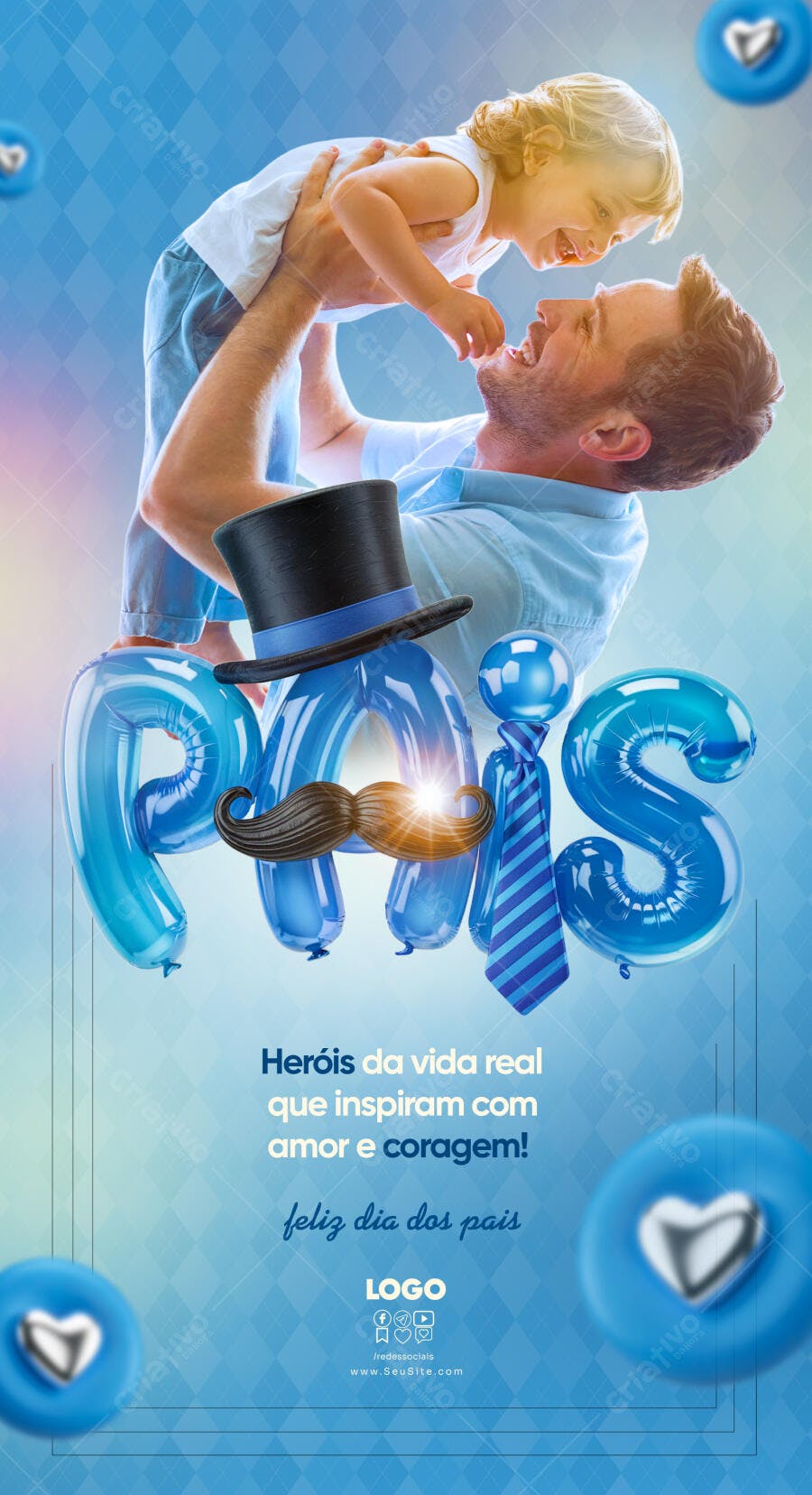 Flyer Dia dos Pais PSD Editável