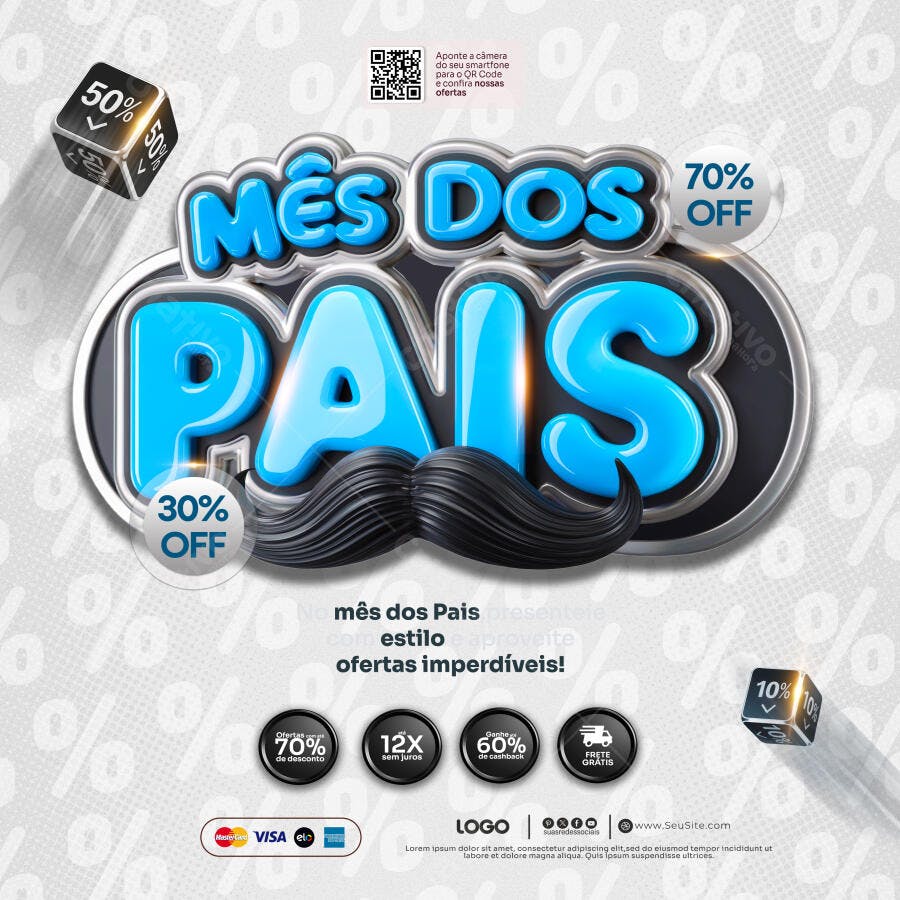 Flyer Dia dos Pais PSD Editável
