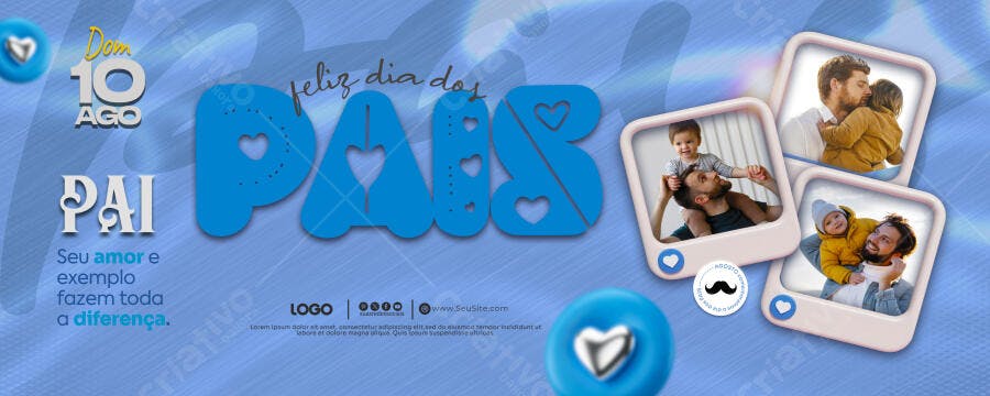 Banner Dia dos Pais PSD Editável