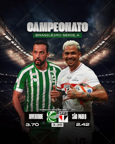 Jogo do Dia - Campeonato Brasileiro - Juventude X São Paulo