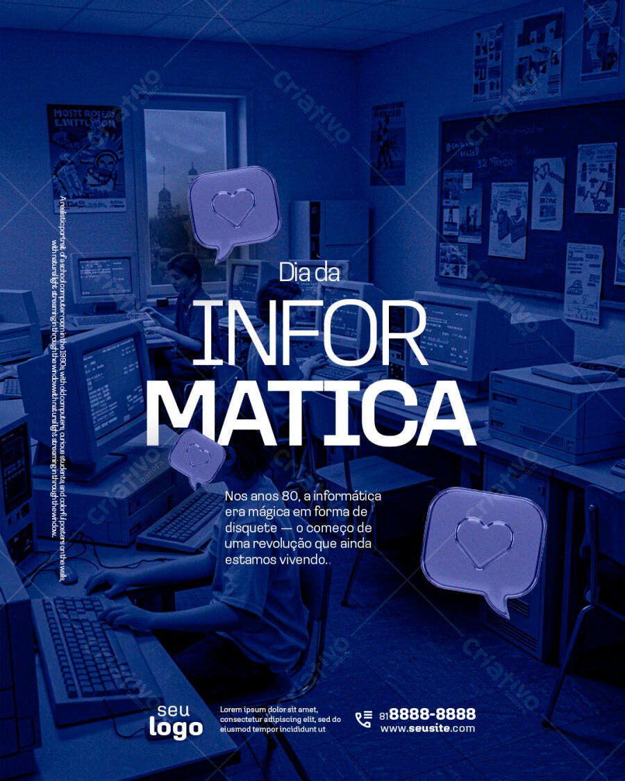 Flyer Dia da Informática PSD Editável