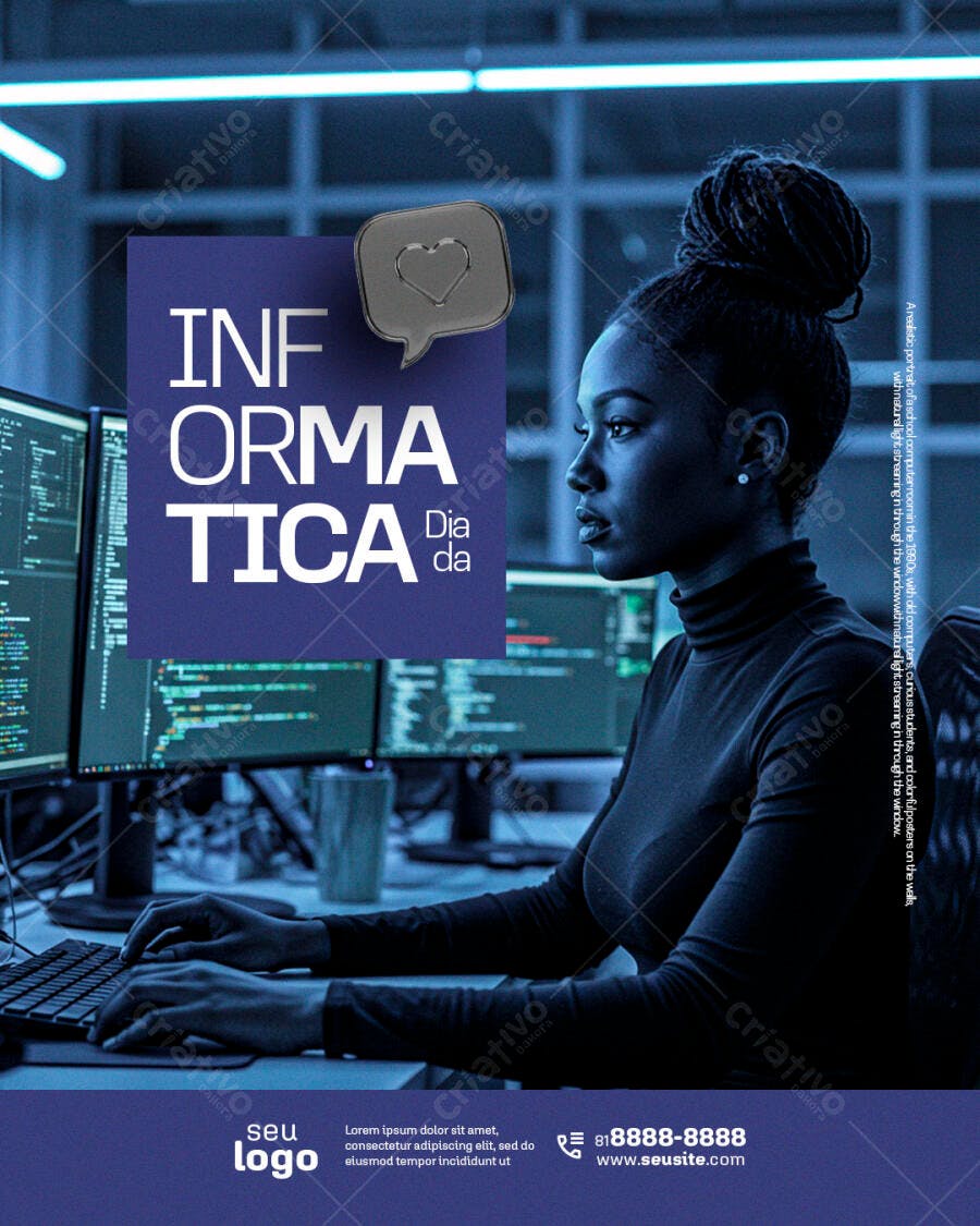 Flyer Dia da Informática PSD Editável