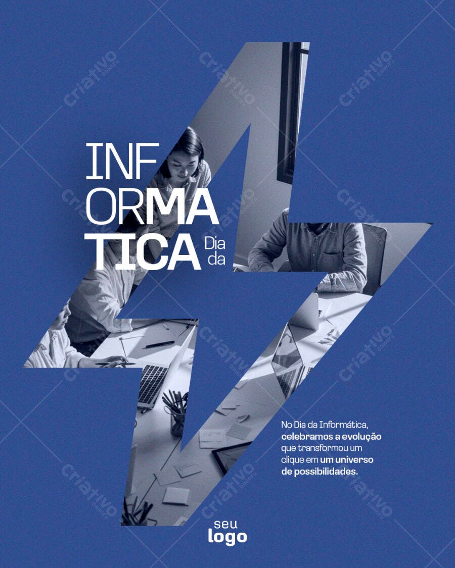 Flyer Dia da Informática PSD Editável