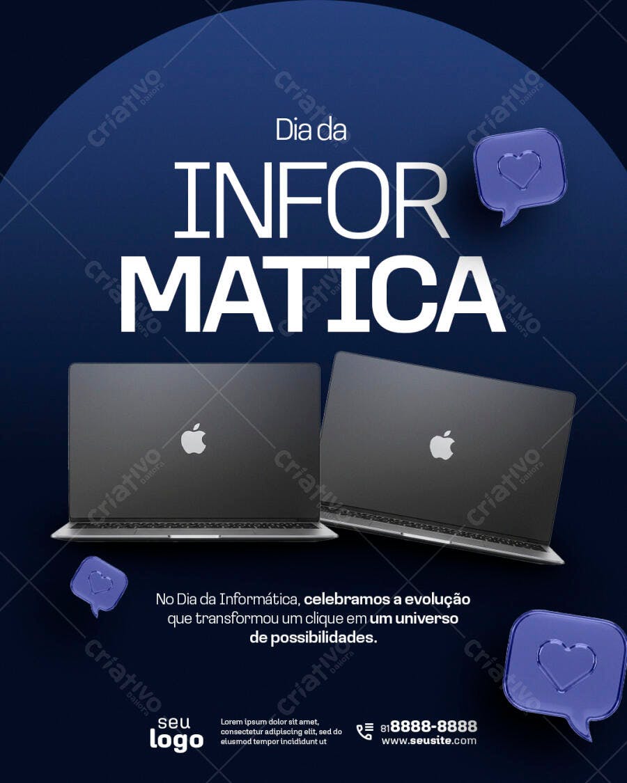 Flyer Dia da Informática PSD Editável