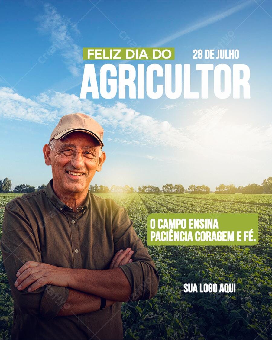 Flyer Dia do Agricultor 28 de Julho PSD Editável