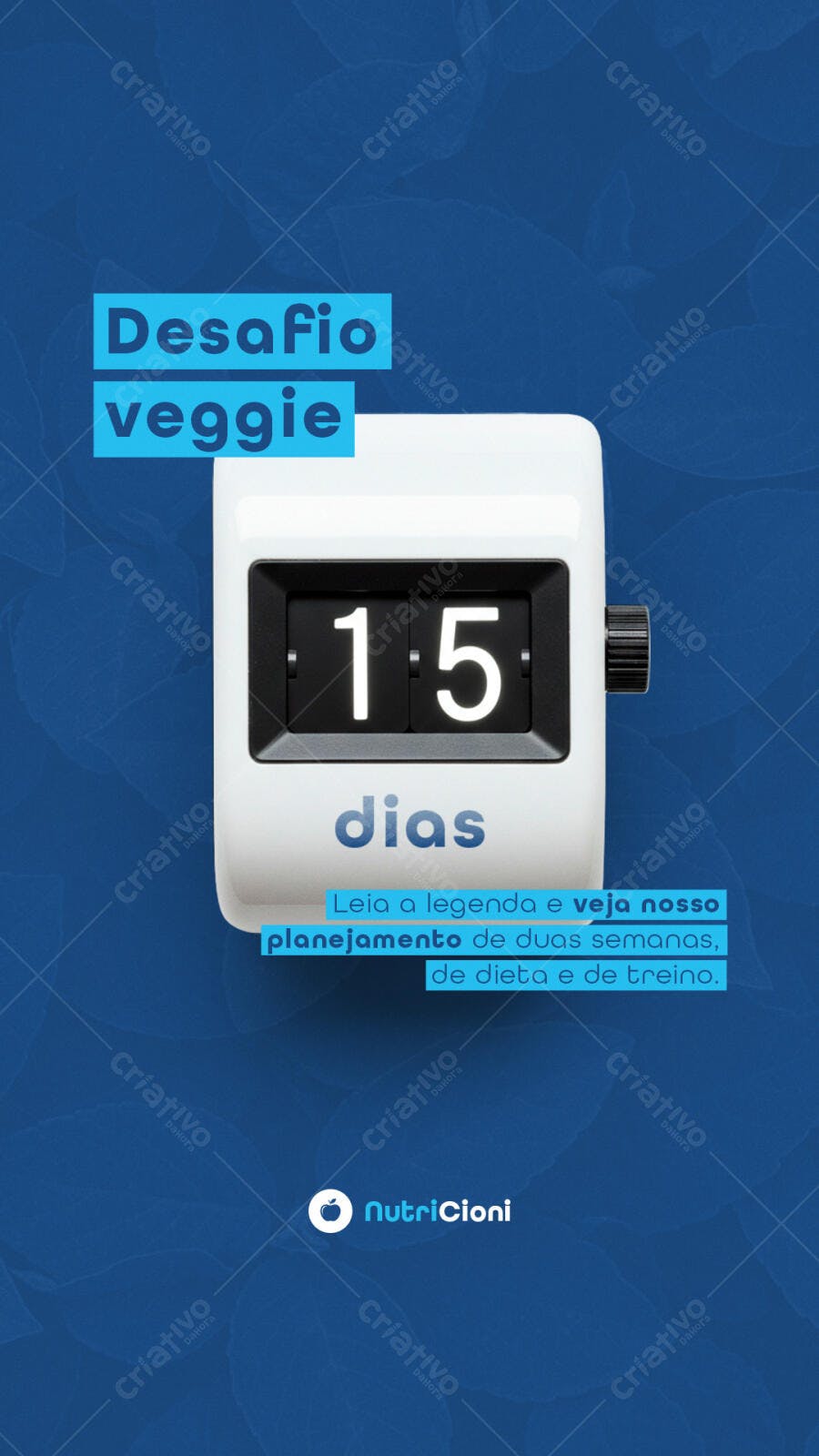 Flyer Desafio Veggie 15 Dias PSD Editável