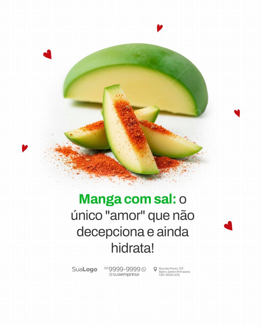 Post para Redes Sociais Manga com Sal PSD Editável