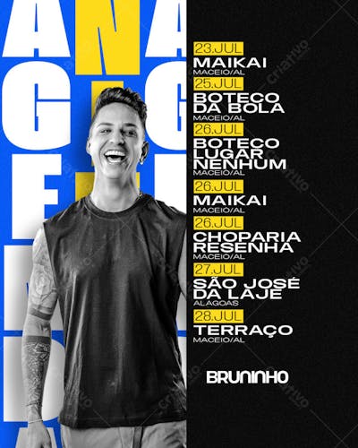 Agenda de Shows - Bruninho