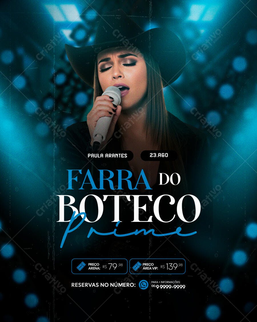 Flyer Farra do Boteco Prime 23/Ago PSD Editável