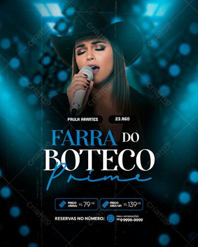 FLYER PARA EVENTO SHOW ARTISTA SERTANEJO PSD EDITÁVEL FEED (11)