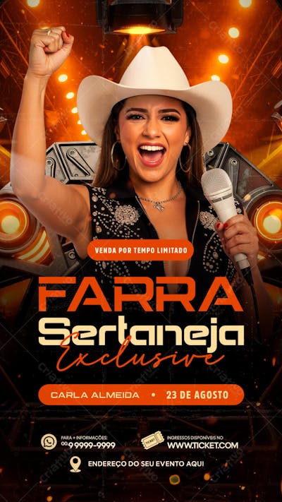 FLYER PARA EVENTO SHOW ARTISTA SERTANEJO PSD EDITÁVEL STORY (7)