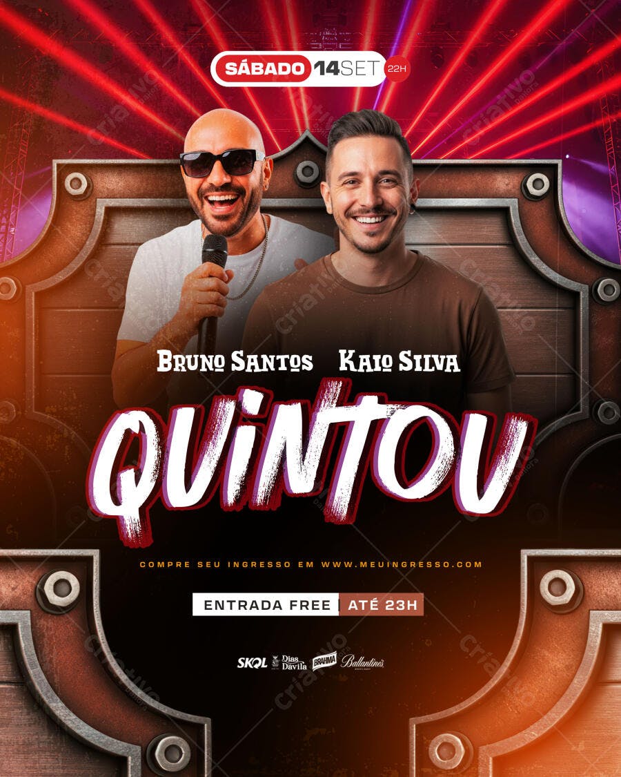 Flyer para Evento Quintaou 14 de Setembro PSD Editável