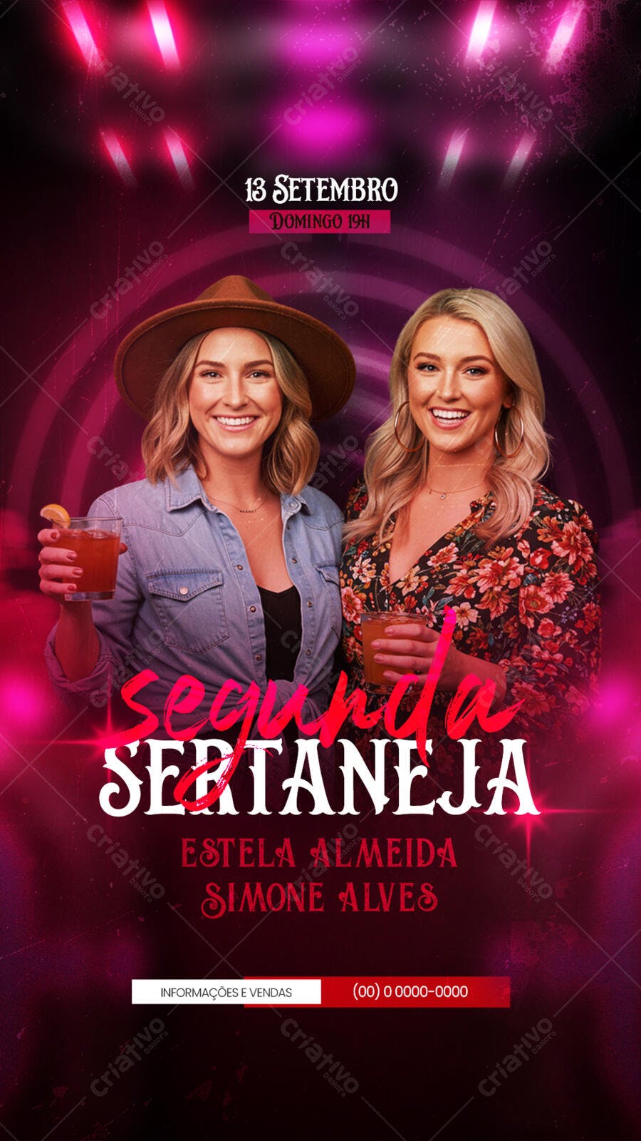 Flyer Festa Sertaneja 13 Setembro PSD Editável