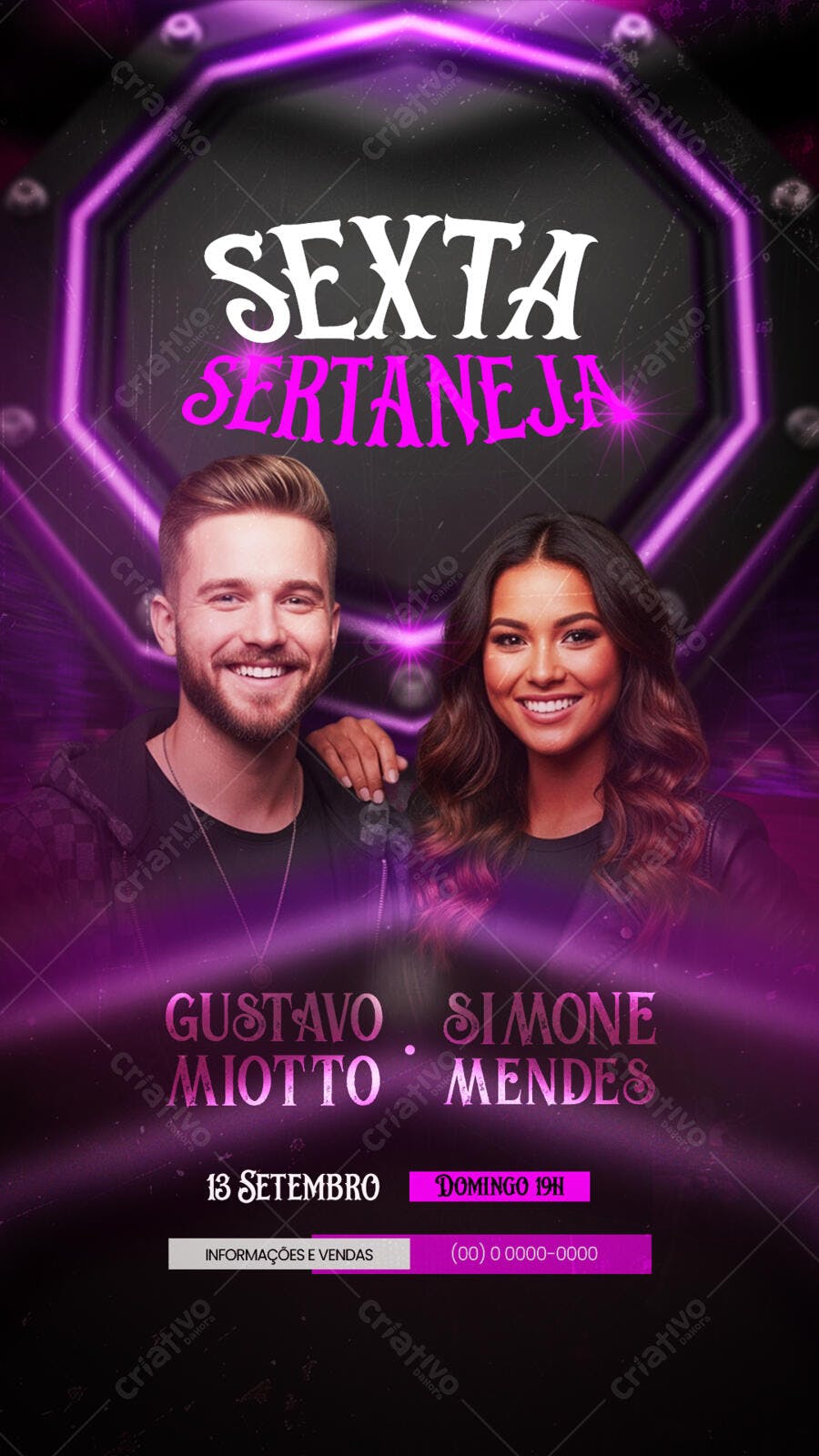 Flyer Festa Sertaneja 13 Setembro PSD Editável