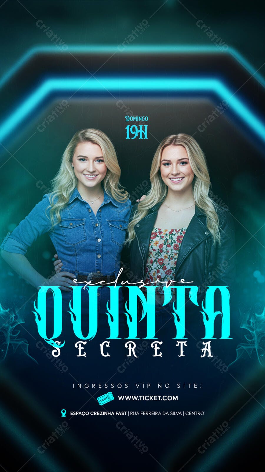 Flyer para Festa Quinta Secreta PSD Editável