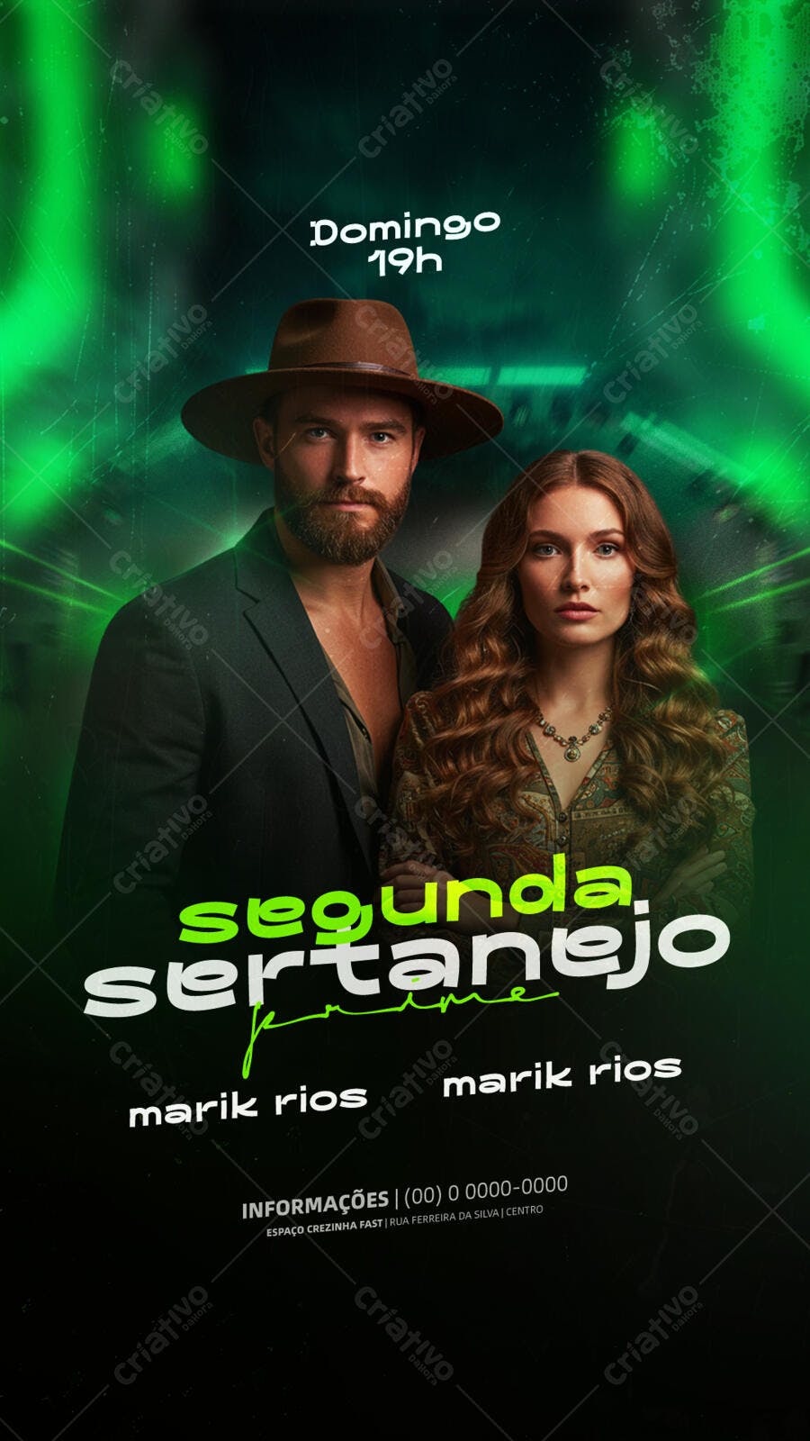Flyer para Show Sertanejo PSD Editável