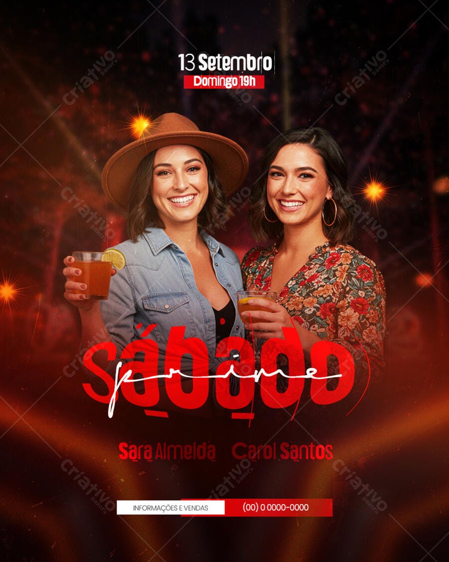 Flyer para Evento Musical 13 de Setembro PSD Editável