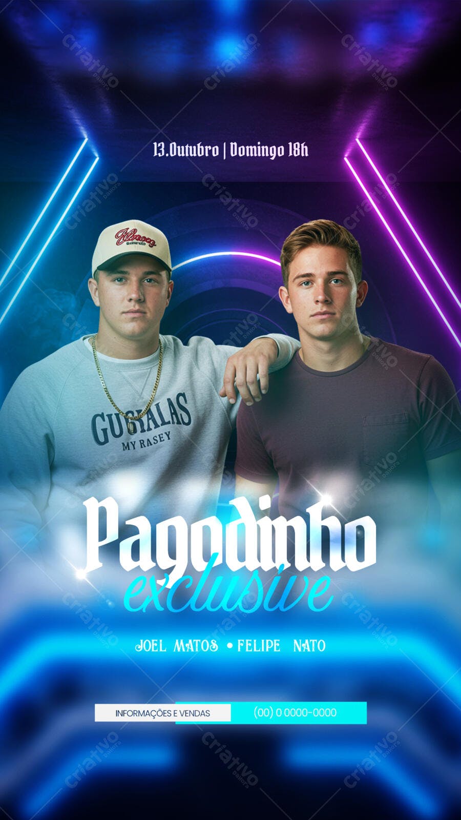 Flyer Pagodinho Exclusivo 13 Outubro PSD Editável