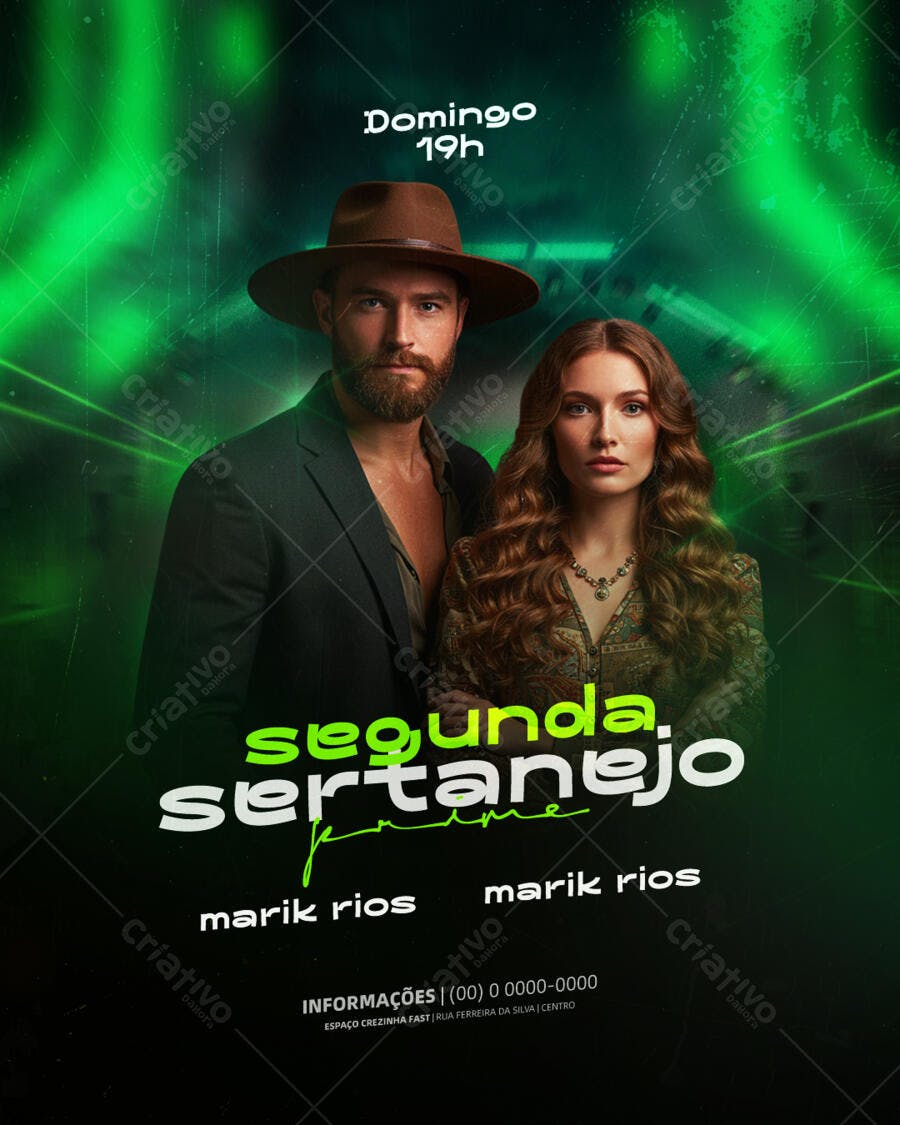 Flyer para Show Sertanejo PSD Editável