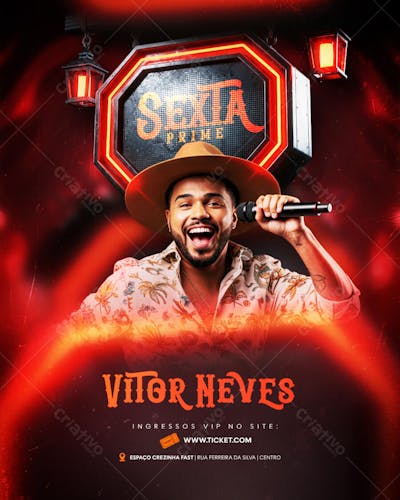 Flyer Eventos Artistas Shows Festa - Social Media PSD Editável (46)