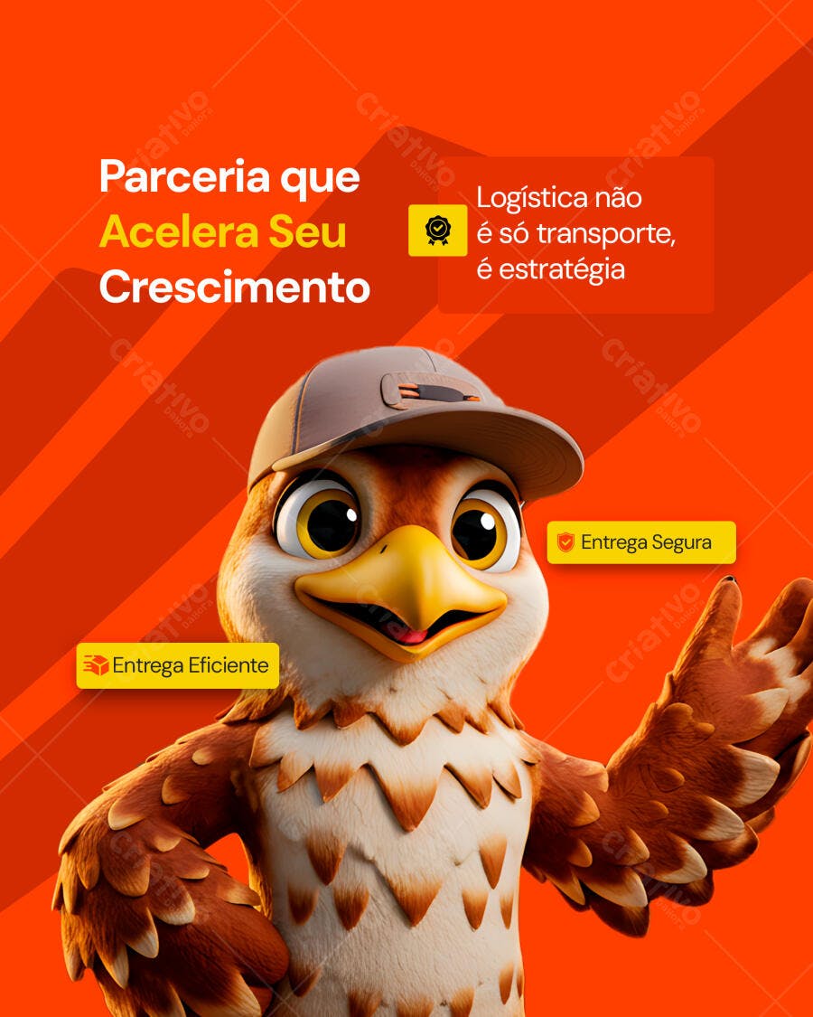 Postagem para Redes Sociais Logística PSD Editável