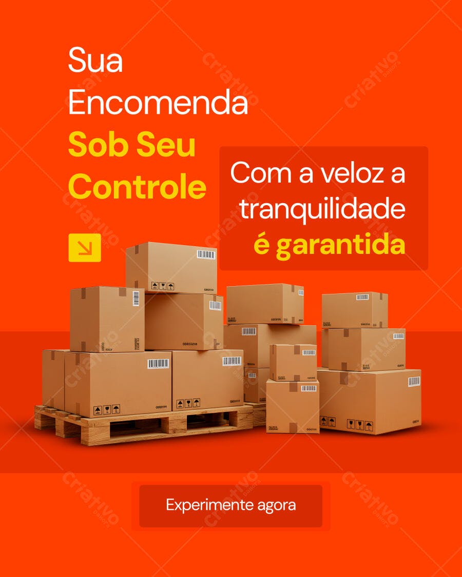 Postagem para Redes Sociais Logística PSD Editável