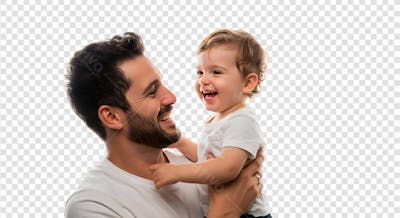 Homem feliz com Criança Png