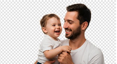 Homem feliz com Criança Png