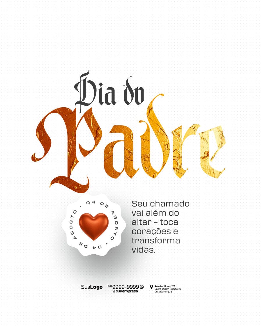 Post para o Dia dos Pais PSD Editável