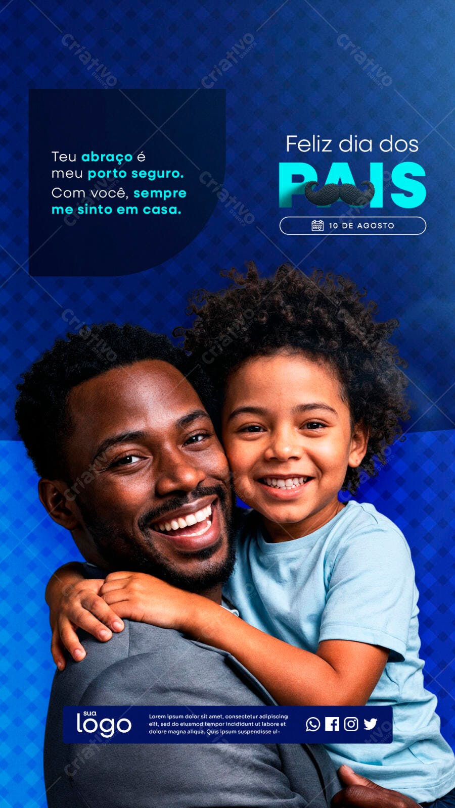 Flyer Dia dos Pais 10 de Agosto PSD Editável
