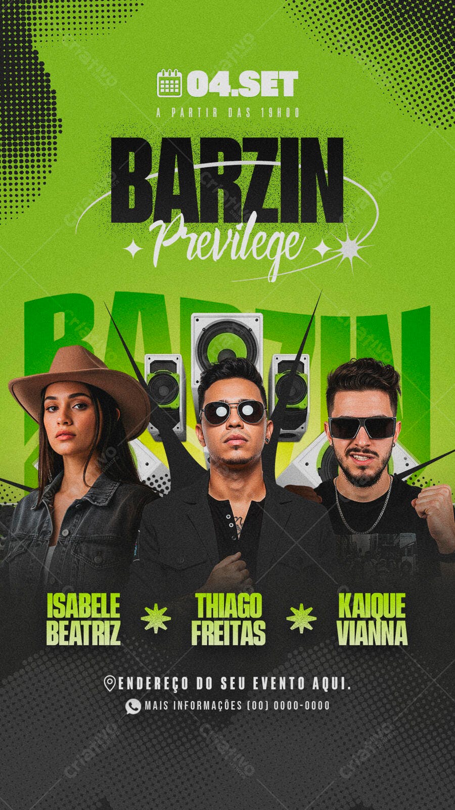 Flyer para Festa Barzin Privilege 04.Set PSD Editável