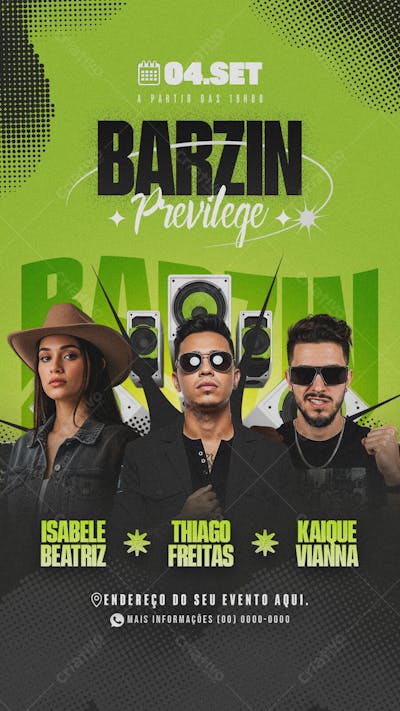 Flyer Barzin Previlege Story PSD Editável