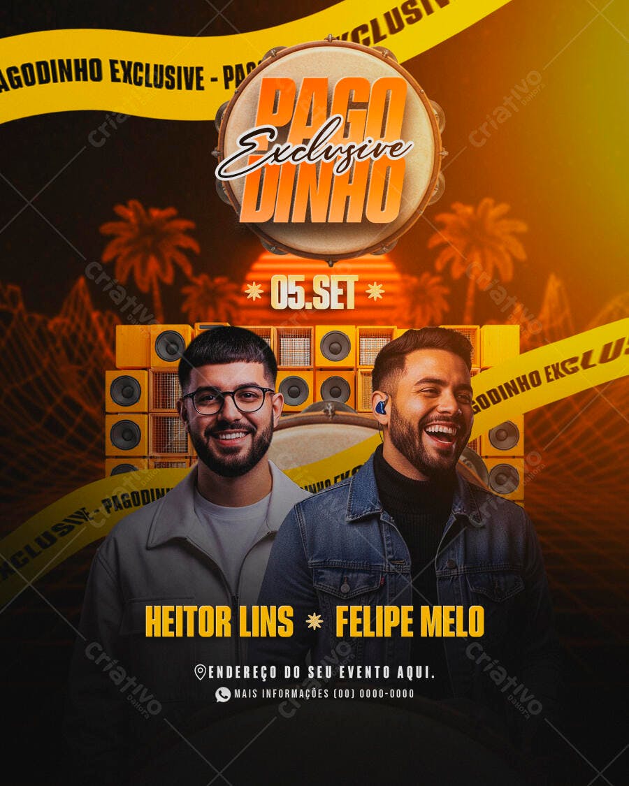 Flyer Pagode 05 de Setembro PSD Editável