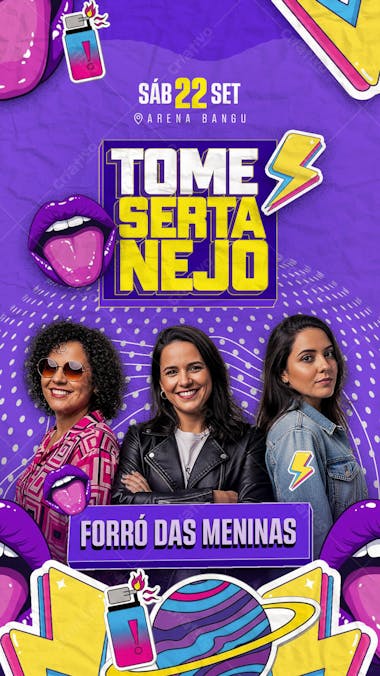 Flyer Tome Sertanejo Story PSD Editável