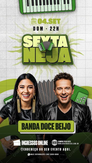 Flyer Sexta Neja Story PSD Editável