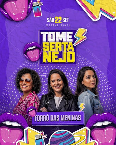 Flyer Tome Sertanejo Feed PSD Editável