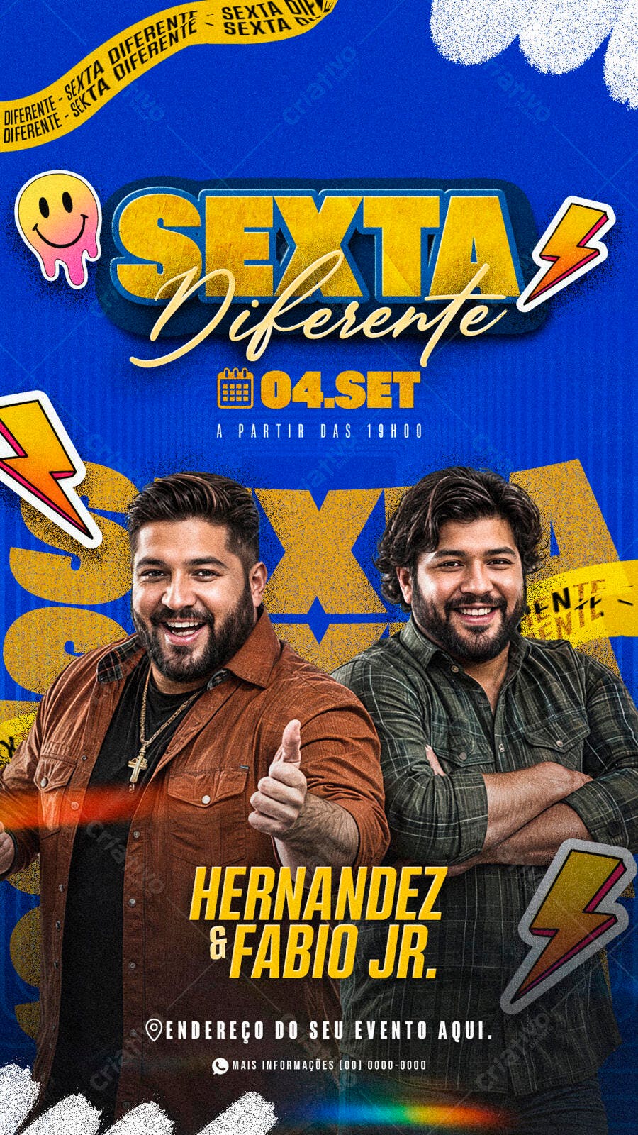 Flyer para Evento Musical 04 de Setembro PSD Editável