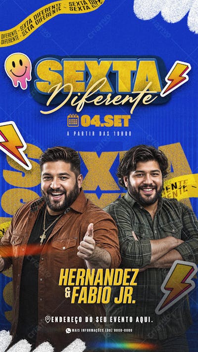Flyer Sexta Diferente Story PSD Editável