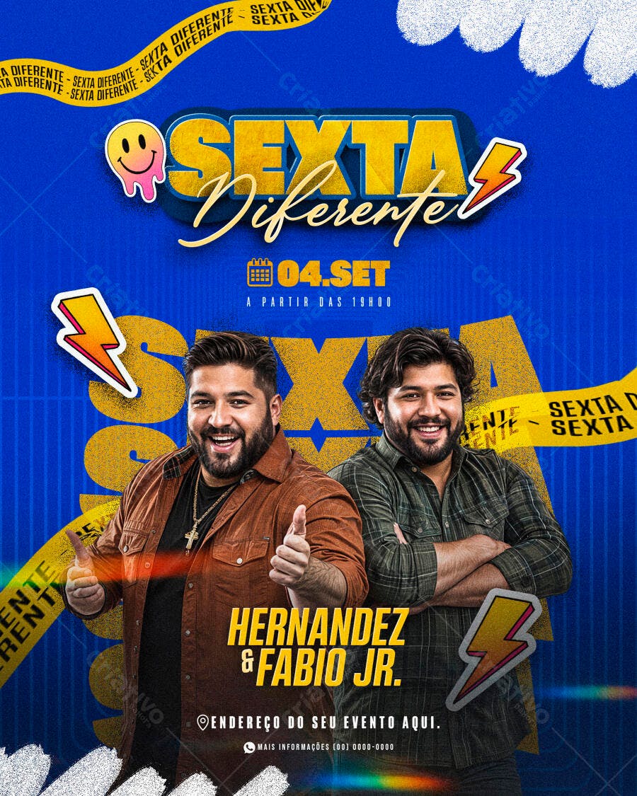 Flyer para Evento Musical 04/Set PSD Editável