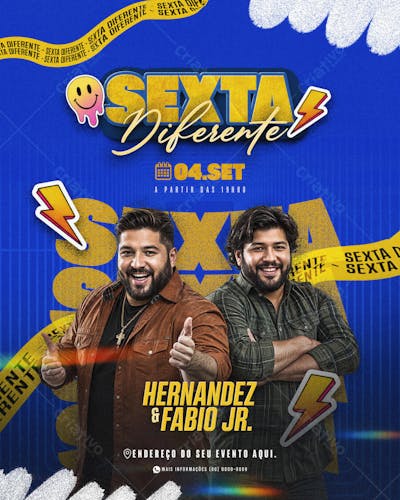 Flyer Sexta Diferente Feed PSD Editável