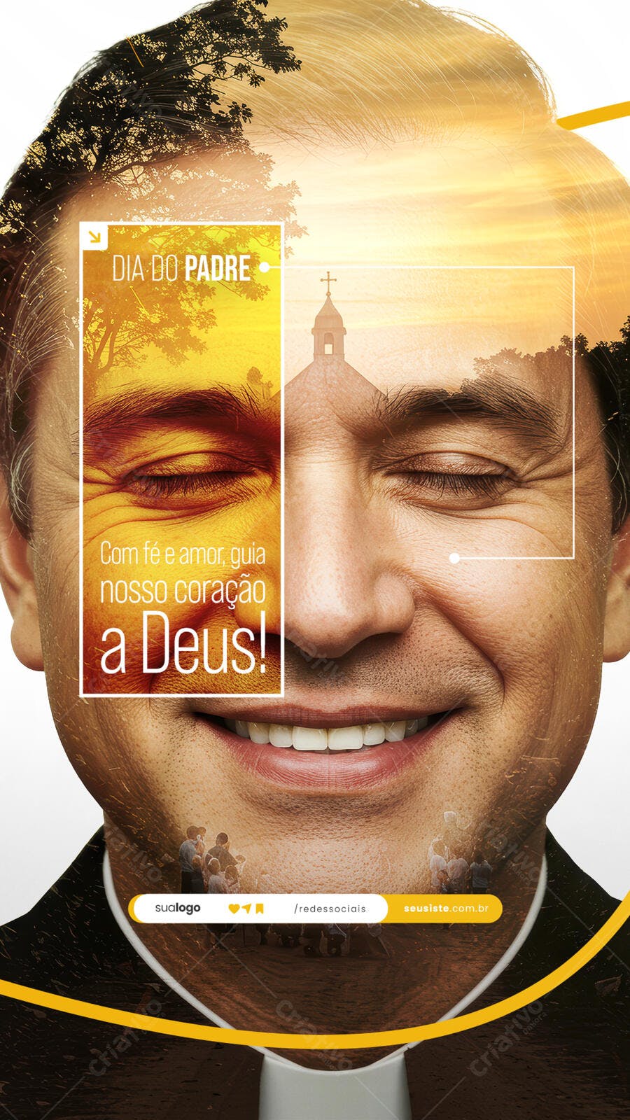 Flyer Dia dos Pais Igreja PSD Editável