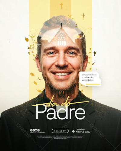 Dia do Padre - 04 de Agosto - Flyer Social Media PSD Editável (11)