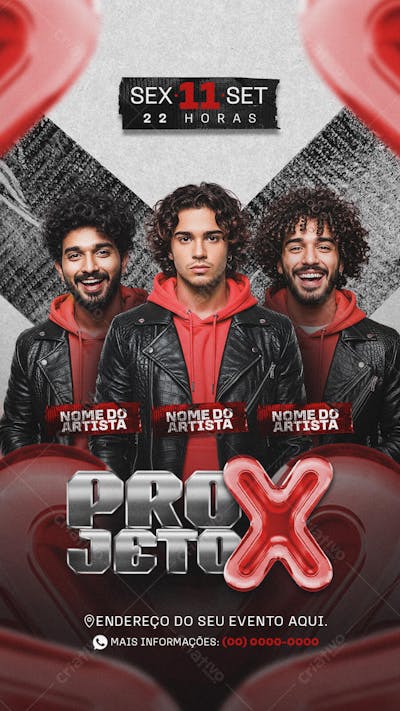 Flyer Projeto X Story PSD Editável